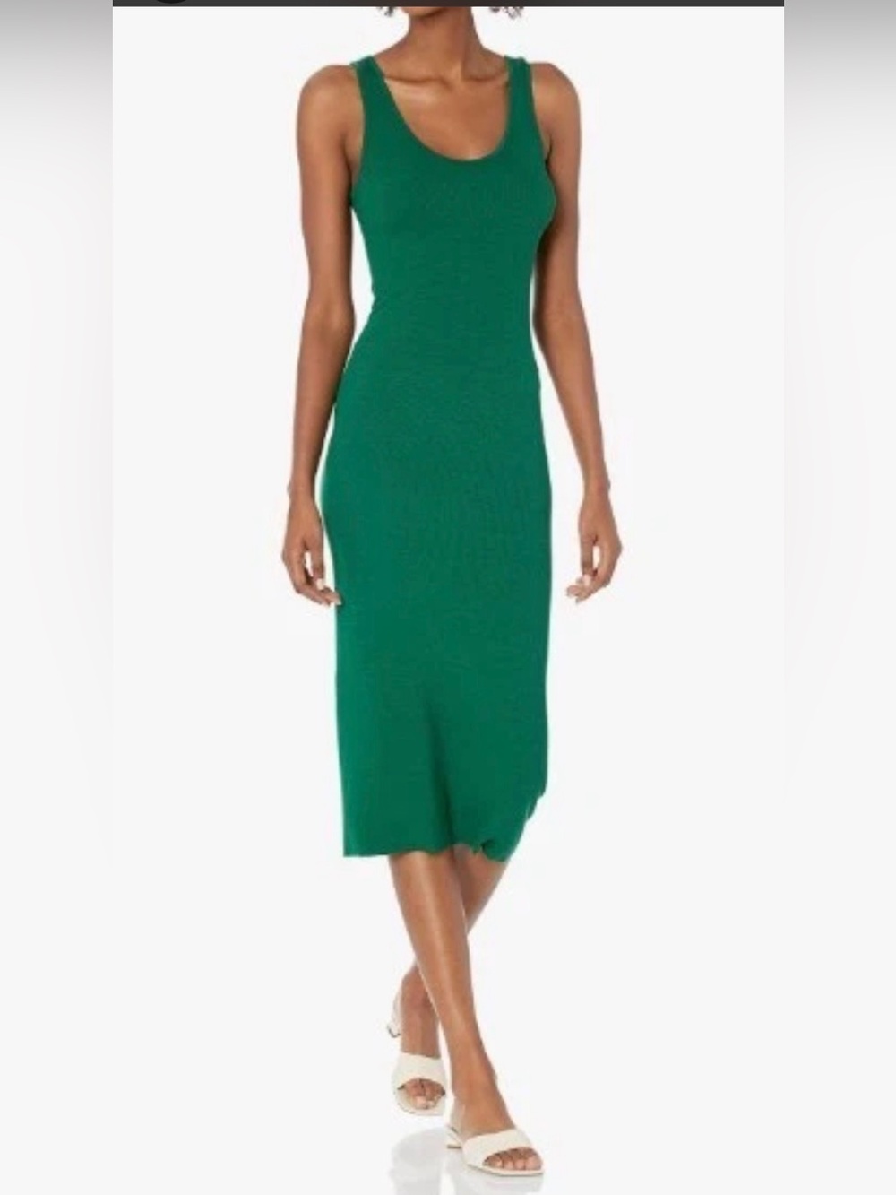 Enza Costa Silk Emerald Green Scoop Neck Maxi Dress